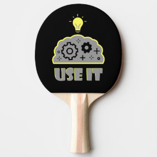 Use your brain ping pong paddle