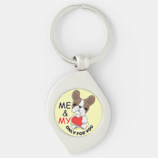 USE YOUR HEART_Metal Keychain Swirl Yellow