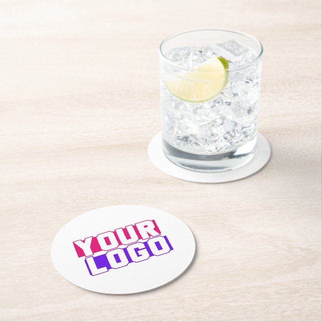 Use Your Own Logo Round Paper Coaster (Insitu)