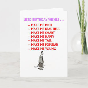 Used Birthday Wishes card