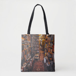 Used Bookstore Interior Photo for Book Lovers Tote Bag