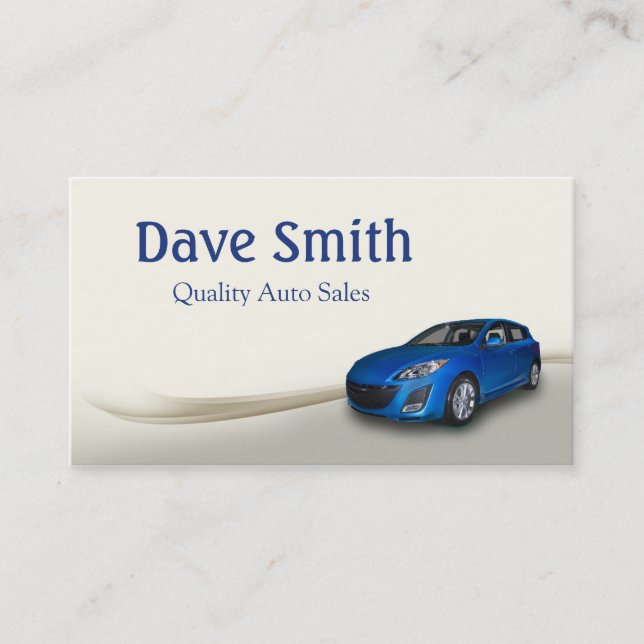 Used Car Dealer and Service Business Card (Front)