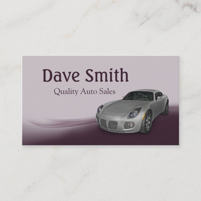 Used Car Dealer and Service Business Card (Front)
