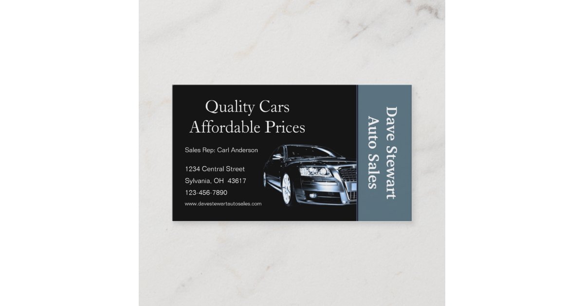 Used Car Dealer Business Card | Zazzle