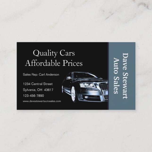 Used Car Dealer Business Card (Front)
