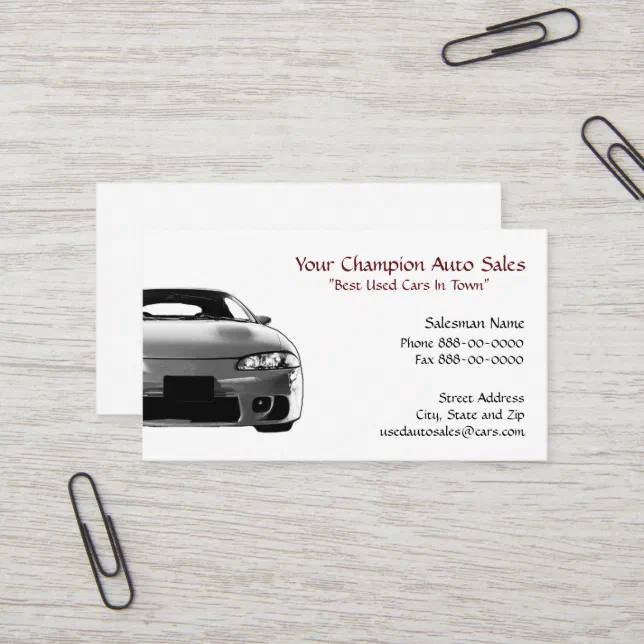 Used Car Dealer Business Card | Zazzle
