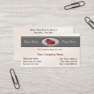 Used Car Dealer Business Card