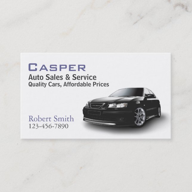 Used Car Dealer Business Card (Front)