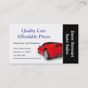 Used Car Dealer Business Card