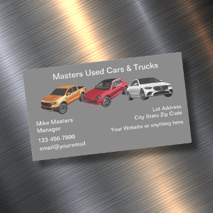 Used Car Sales Dealership Business Card Magnets