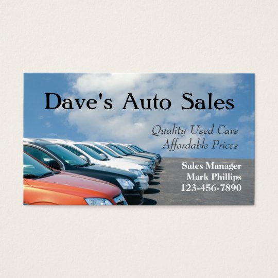 Used Car Salesman Business Card