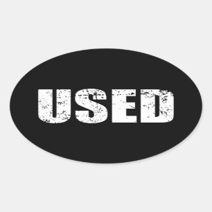USED OVAL STICKER