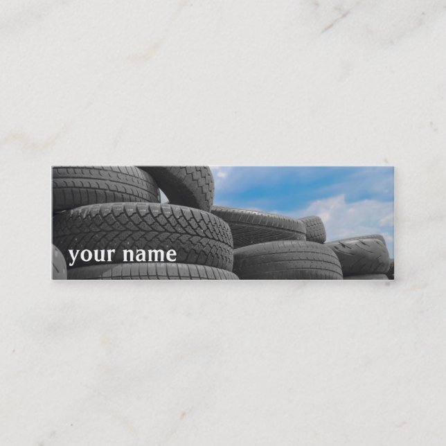 Used Tires Skinny Business Card (Front)