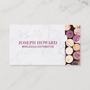 Used Wine Corks   Top View Business Card