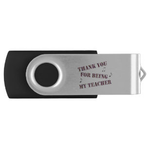 Useful Teacher Appreciation Thank You Music Notes USB Flash Drive