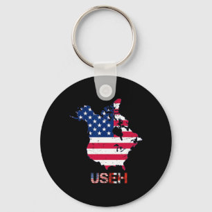 Useh Trump Canada Usa 51st State Map American Flag Key Ring