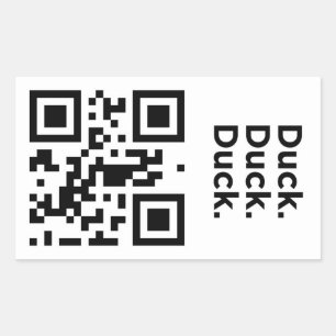 Useless QR Code: Duck Rectangular Sticker