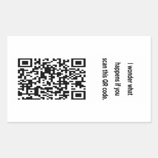 Useless QR Code: Wonder Rectangular Sticker