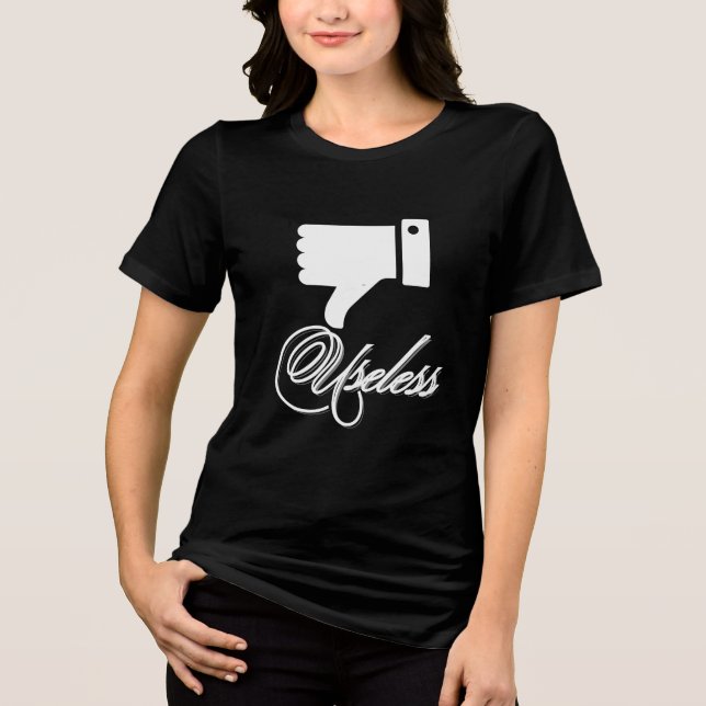 Useless Script Art Tri-Blend Shirt (Front)