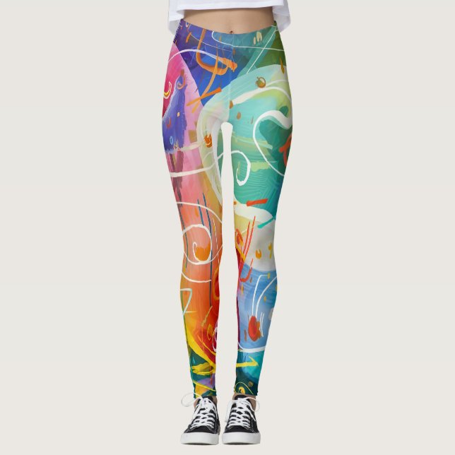 User Women's Colourful Leggings  art (Front)