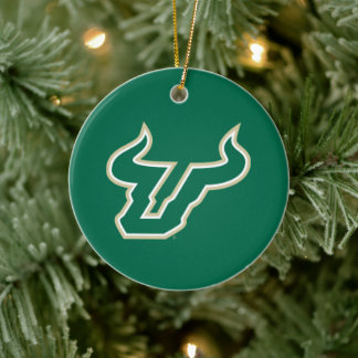 USF Bulls Ceramic Tree Decoration