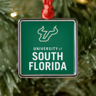 USF Bulls Metal Tree Decoration