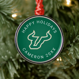 USF Bulls Metal Tree Decoration