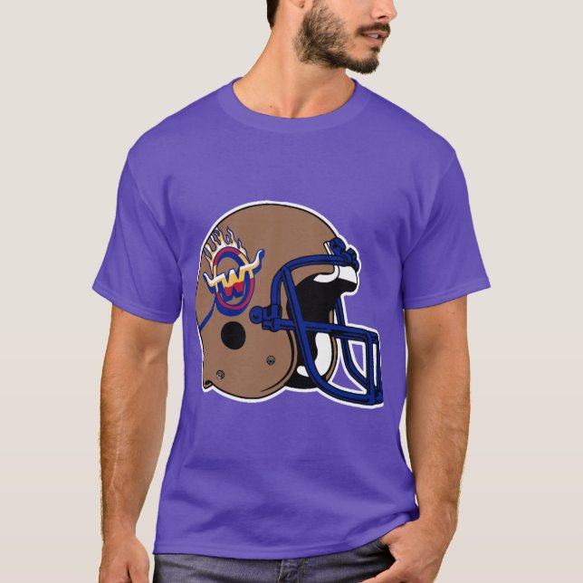 USFL Wranglers Helmet DEFUNCT T-Shirt (Front)