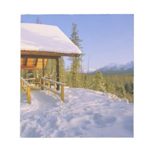 USFS Schnauss Cabin rental in Winter ovelooking Notepad