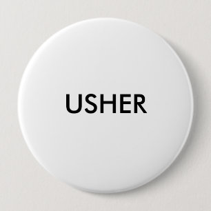 USHER 10 CM ROUND BADGE