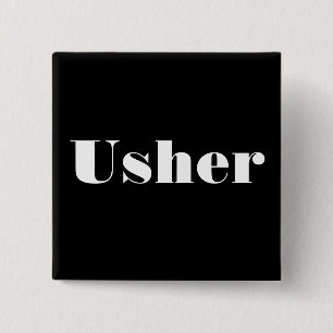 Usher 15 Cm Square Badge