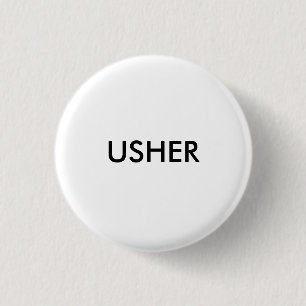 USHER 3 CM ROUND BADGE