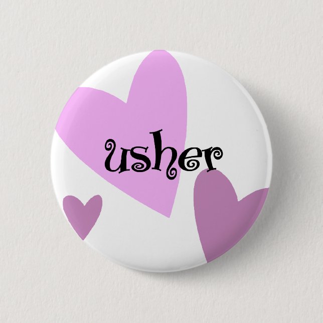 Usher 6 Cm Round Badge (Front)