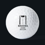 Usher Black Bow Tie With Suspenders Golf Balls<br><div class="desc">These golf balls are a great favor for the ushers in your wedding. If all your wedding party will be wearing suits this design with suspenders and a bow tie in black would be perfect. Casual yet formal. They will love that they are practical and usable. They'd be great for...</div>