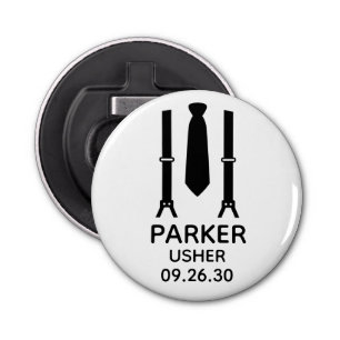 Usher Black Tie Bottle Opener