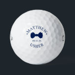 Usher Blue Bow Tie Golf Balls<br><div class="desc">These golf balls are a great favour for the ushers in your wedding. They feature a blue bow tie with the usher's name and the word Usher in a modern CAP font along with the wedding date. They'd be great for a bachelor party or weekend. The job title can be...</div>