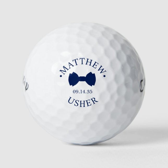 Usher Blue Bow Tie Golf Balls (Front)