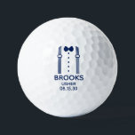 Usher Blue Bow Tie With Suspenders Golf Balls<br><div class="desc">These golf balls are a great favor for the ushers in your wedding. If all your wedding party will be wearing suits this design with suspenders and a bow tie in blue would be perfect. Casual yet formal. They will love that they are practical and usable. They'd be great for...</div>