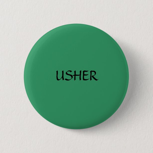 Usher Name Tag Badge - 1x3 Inch, Red With Cross Design, 3 Pack With Pin Fasteners