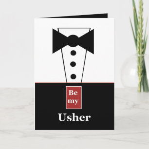 USHER Invitation with Tux - Funny