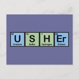 Usher made of Elements Postcard