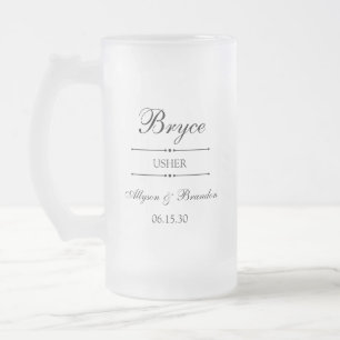 Usher Personalised Frosted Glass Beer Mug