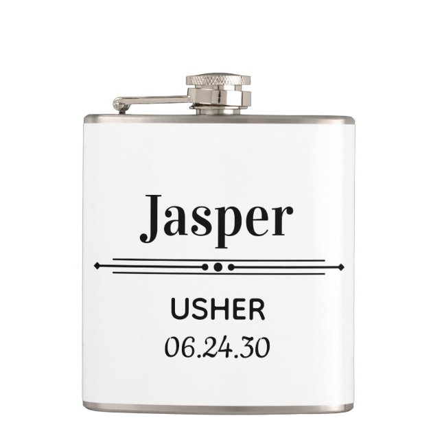 Usher Personalised Hip Flask (Front)