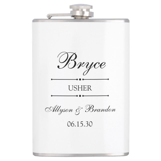 Usher Personalised Hip Flask (Front)