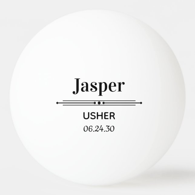 Usher Personalised Ping Pong Ball (Front)