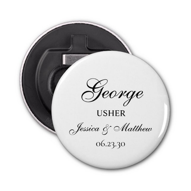 Usher Script Customised Bottle Opener (Front)