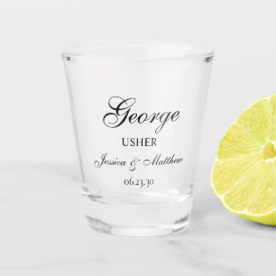 Usher Script Customised Shot Glass
