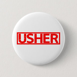 Usher Stamp 6 Cm Round Badge
