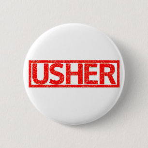 Usher Stamp 6 Cm Round Badge