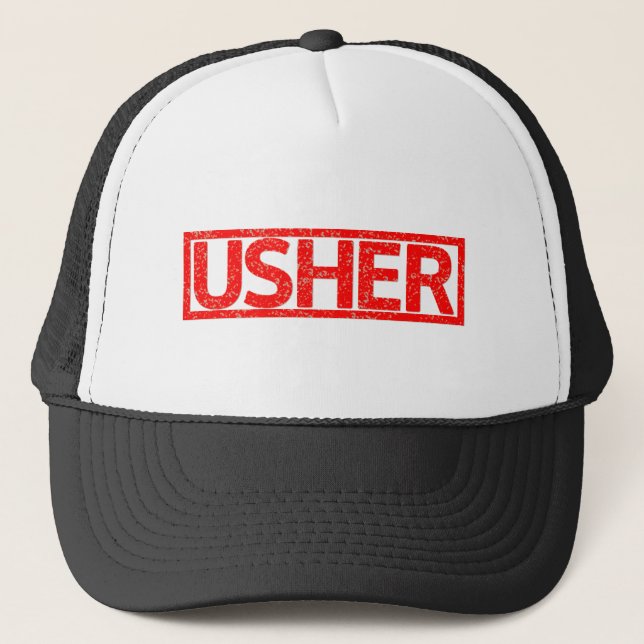 Usher Stamp Trucker Hat (Front)